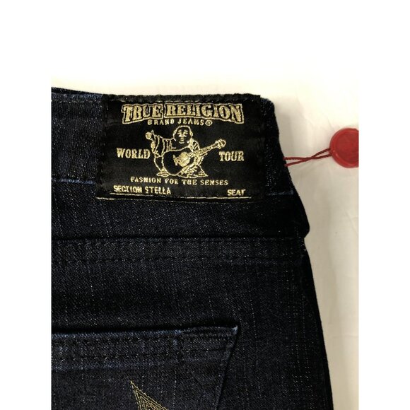 True Religion World Tour Stella Womens 28x32 Blue Denim Jeans Skinny NWT - Picture 6 of 8